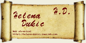 Helena Dukić vizit kartica